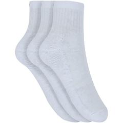 Kit de Meias Cano Alto Asics Basic Stretch Quarter com 3 Pares - 44 a 46 - Adulto - Foto 1