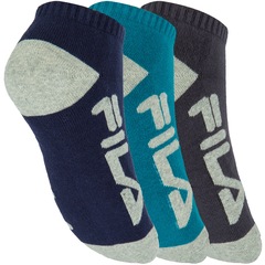 Kit de Meias Invisível Fila Tripack Colors com 3 Pares - 34 a 38 - Adulto - Foto 4