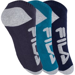 Kit de Meias Invisível Fila Tripack Colors com 3 Pares - 39 a 43 - Adulto - Foto 2