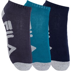 Kit de Meias Invisível Fila Tripack Colors com 3 Pares - 39 a 43 - Adulto - Foto 3