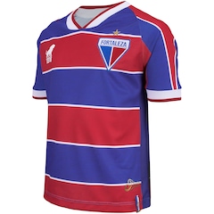 Kit de Uniforme de Futebol Infantil do Fortaleza I 21 com Camisa e Calção Leão - Foto 4