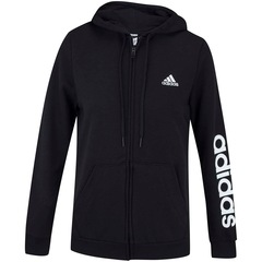 Jaqueta de Moletom adidas com Capuz Logo Linear - Feminina - Foto 2