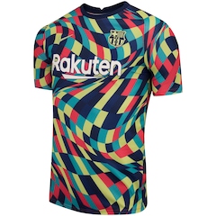 Camisa Pré-Jogo Barcelona 21/22 Nike - Masculina - Foto 3