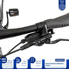 Bicicleta Caloi City Tour Sport - Aro 700 - Freio a Disco Shimano - Câmbios Shimano - 18 Marchas - Foto 4