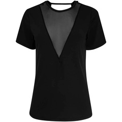Camiseta Oxer Manga Curta Decote V - Feminina - Foto 2