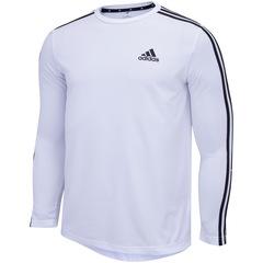 Camiseta Manga Longa adidas Essentials 3S - Masculina - Foto 6