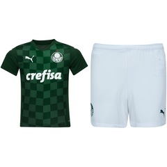 Kit de Uniforme de Futebol do Palmeiras 2021 Puma - Infantil - Foto 1