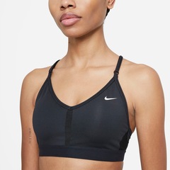 Top Fitness com Bojo Nike Baixa Sustentação Dri-Fit Indy Bra Vneck Adulto - Foto 3