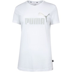 Camiseta Puma Manga Curta Essentials Metallic Logo Tee - Feminina - Foto 5