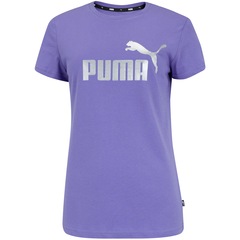 Camiseta Puma Manga Curta Essentials Metallic Logo Tee - Feminina - Foto 4