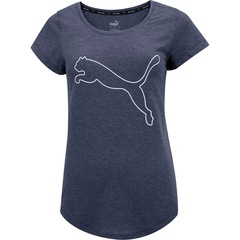 Camiseta Puma Feminina Manga Curta Performance Heather Cat - Foto 2