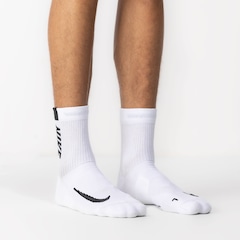 Kit Meia Cano Médio Nike Multiplier Corrida 2 Pares Adulto - Foto 3