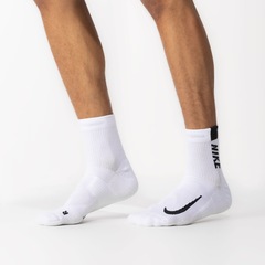 Kit Meia Cano Médio Nike Multiplier Corrida 2 Pares Adulto - Foto 6