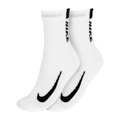 Kit Meia Cano Médio Nike Multiplier Corrida 2 Pares Adulto - Foto 1
