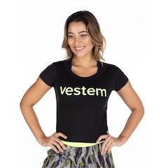 Blusa Feminina Manga Curta Cropped Vestem Force - Foto 2