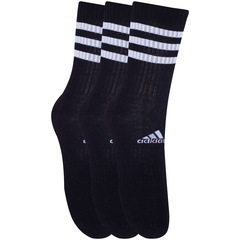 Kit Meia adidas Cano Alto - 3 Pares - Adulto - Foto 3