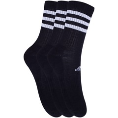 Kit Meia adidas Cano Alto - 3 Pares - Adulto - Foto 1
