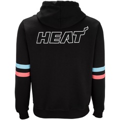 Blusão do Miami Heat NBA com Capuz Canguru N430A - Masculino - Foto 2
