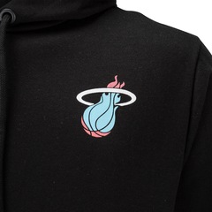 Blusão do Miami Heat NBA com Capuz Canguru N430A - Masculino - Foto 3