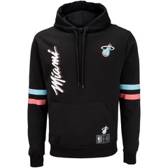 Blusão do Miami Heat NBA com Capuz Canguru N430A - Masculino - Foto 1