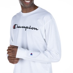 Camiseta Manga Longa Champion Masculina Gola Careca - Foto 4