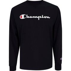 Camiseta Manga Longa Champion Masculina Gola Careca - Foto 1