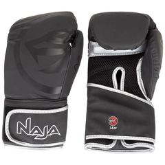 Kit de Boxe Naja: Bandagem + Protetor Bucal + Luvas de Boxe Black - 14 OZ - Adulto - Foto 2