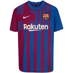 Camisa Barcelona I 21/22 Nike - Juvenil - Foto 1