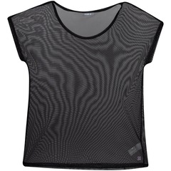 Camiseta Oxer Manga Curta Tule Lisa - Feminina - Foto 1