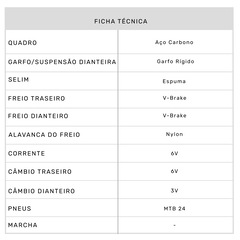 Bicicleta Infantil Aro 24 South Bike Aventureira - Freio V-Brake - Foto 2