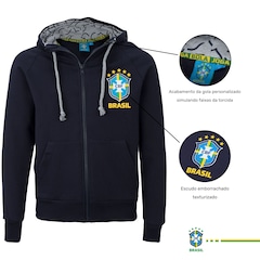 Blusa do Brasil Moletom com Capuz CBF - Juvenil - Foto 2