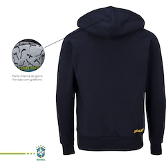 Blusa do Brasil Moletom com Capuz CBF - Juvenil - Foto 3