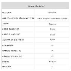 Mountain Bike South Bike Voltz - Aro 29 - Freio a Disco - 21 Marchas - Foto 2