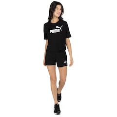 Blusa Feminina Manga Curta Cropped Puma Essentials Logo Tee - Foto 6