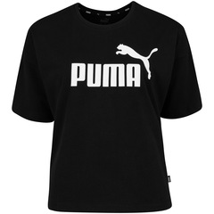 Blusa Feminina Manga Curta Cropped Puma Essentials Logo Tee - Foto 8