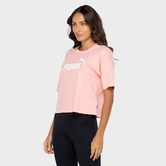 Blusa Feminina Manga Curta Cropped Puma Essentials Logo Tee - Foto 4