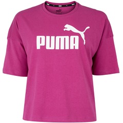 Blusa Feminina Manga Curta Cropped Puma Essentials Logo Tee - Foto 4