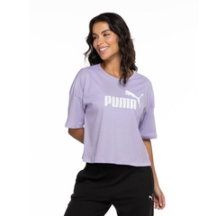 Blusa Feminina Manga Curta Cropped Puma Essentials Logo Tee - Foto 2