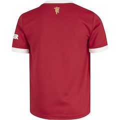 Camisa Manchester United I 21/22 adidas - Juvenil - Foto 2