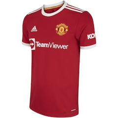 Camisa Manchester United I 21/22 adidas - Masculina - Foto 3