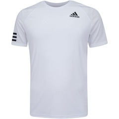 Camiseta adidas Manga Curta Club 3 Listras - Masculina - Foto 1