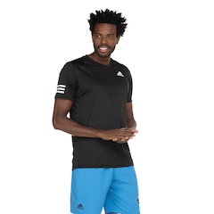 Camiseta adidas Manga Curta Club 3 Listras - Masculina - Foto 4