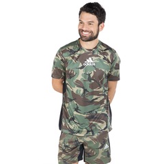 Camiseta adidas Manga Curta Masculina D2M Camuflada - Foto 2