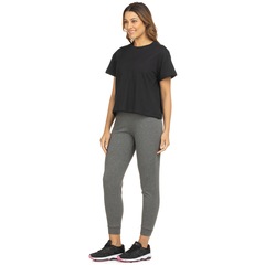 Blusa Cropped Manga Curta Oxer Barra Mesh - Feminina - Foto 4