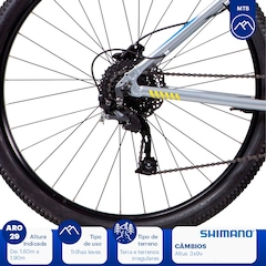 Mountain Bike Caloi Atacama - Aro 29 - Freio a Disco - Câmbio Shimano - 27 Marchas - Foto 5