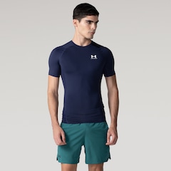 Camiseta de Compressão Under Armour Manga Curta Heatgear - Masculina - Foto 1