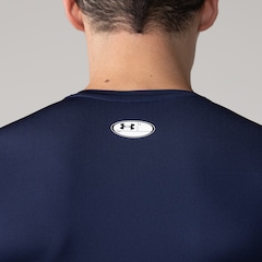 Camiseta de Compressão Under Armour Manga Curta Heatgear - Masculina - Foto 5