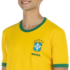 Camiseta do Brasil CBF Casual Retrô - Masculina - Foto 6