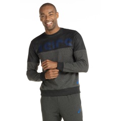 Blusão ASICS Malha com Fleece e Mesh - Masculino - Foto 2