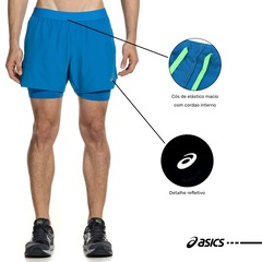 Bermuda Masculina ASICS 5" com Short Interno e Bolsos - Foto 3